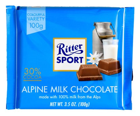 Ritter Sport Alpine Milk Chocolate 100 g