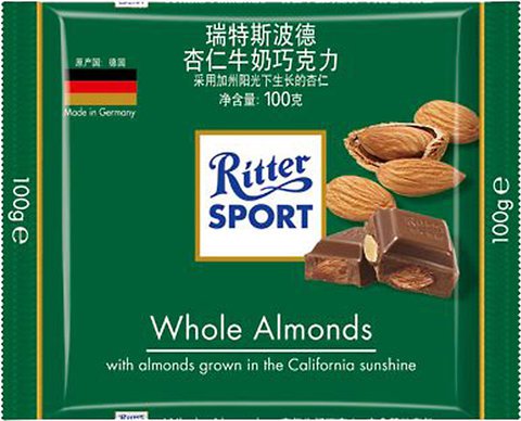 Ritter Sport Whole Almonds 100 g