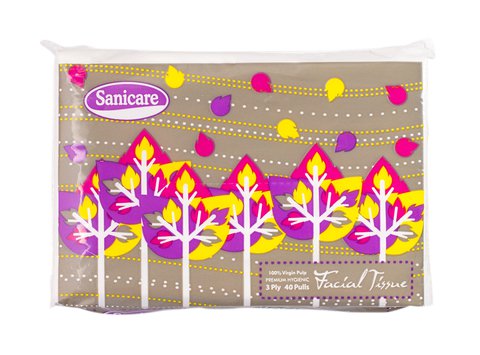 Sanicare Facial Tissue Travel 3 Ply 120 sheets /pack