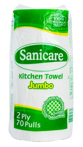 Sanicare Kitchen Towel Jumbo 2 Ply 70 pulls /roll