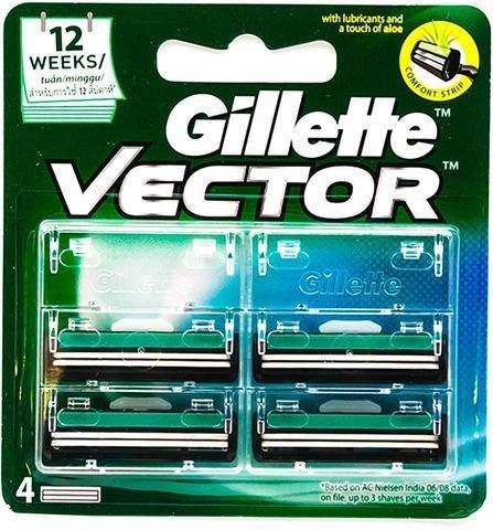 Gillette Blade Razor Vector Cart 4 pcs /pack