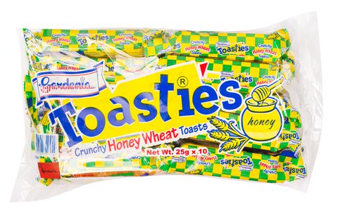 Toasties Honey Wheat Toasts 1 pack (25 g x 10 pcs)