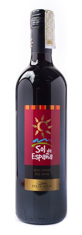 Sol De Espana Semi Sweet Red Wine 750 ml