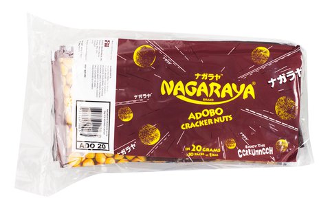 Nagaraya Adobo Cracker Nuts 10 packs (20 g)