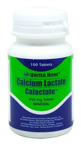 Calactate Calcium Lactate Tablets 650mg 100 capsule /bottle