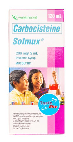 Solmux Pediatric Syrup Taste Rite - Mucolytic 120 ml