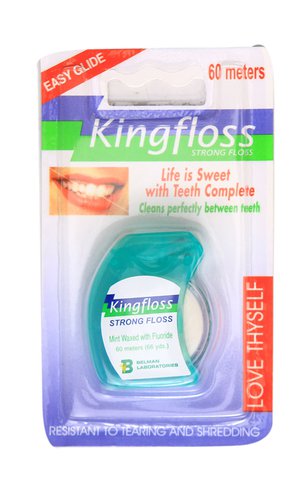 Kingfloss Strong Floss Mint Waxed with Flouride 60 m