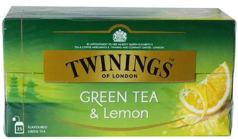 Twinings Green Tea &amp; Lemon 25 teabags (2 g each)