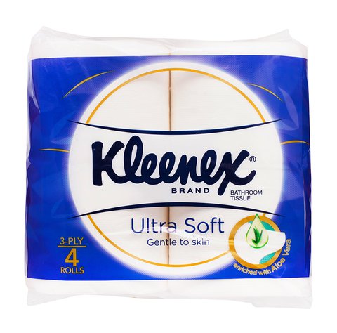 Kleenex Bathroom Tissue Enriched With Aloe Vera 3 Ply 4 rolls /pack