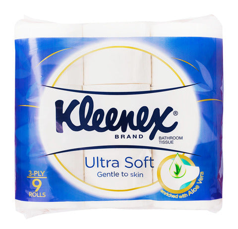Kleenex Bathroom Tissue Enriched With Aloe Vera 3 Ply 9 rolls /pack