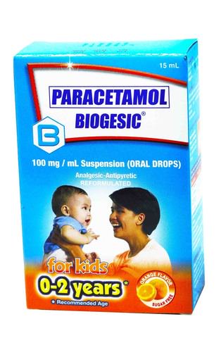 Biogesic Suspension Oral Drops - Orange 100mg (0-2 Years) 150 ml