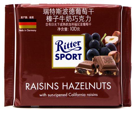 Ritter Sport Raisins Hazelnuts 100 g