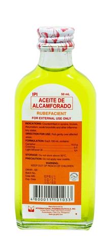 Rubefacient Aceite De Alcamforado 50 ml
