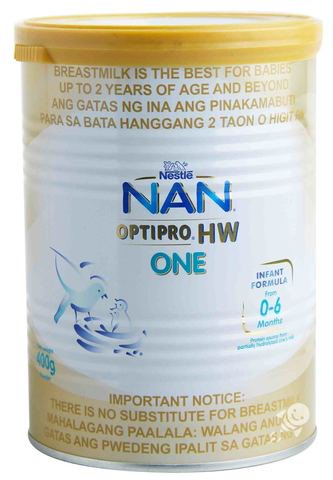 NAN Optipro HW Infant Formula Powdered Milk Drink (From 0-6 Months) 400 g
