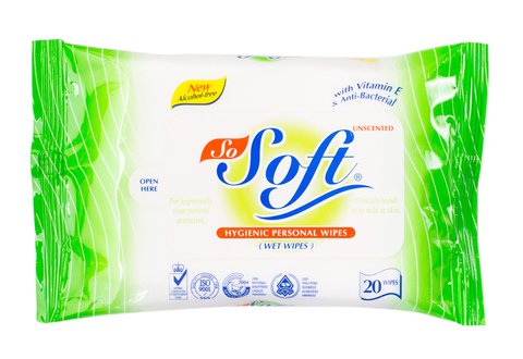 So Soft Hygienic Wet Wipes 20 sheets /pack