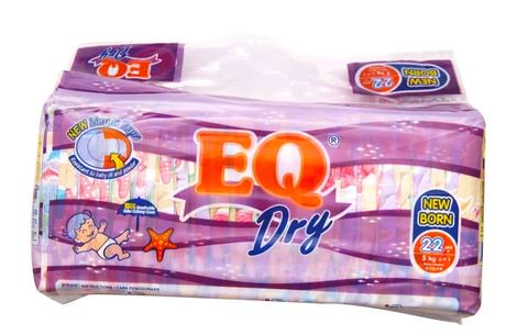 EQ Dry Travel Pack New Born Diaper - Medium 22 pcs /pack