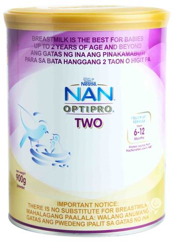 NAN Two Optipro Baby Formula Powdered Milk Drink (From 6-12 Months) 900 g