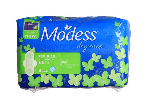 Modess Maxi Dry Regular Wings Sanitary Napkins 8 pcs / pack