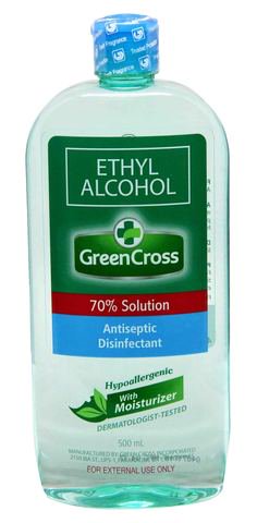 Green Cross Ethyl Alcohol 70% Solution With Moisturizer 500 ml