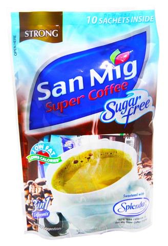 San Mig Coffee Strong Sugar Free 10 pcs /pack