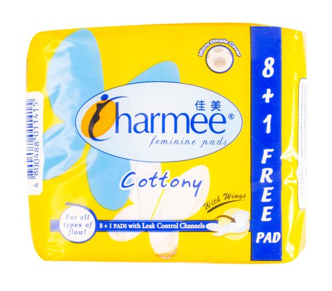 Charmee Cottony Feminine Pads With Wings 8 pcs / pack