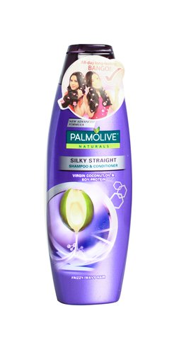 Palmolive Shampoo Silky Straight Virgin Coconut Oil Soy Protein 180 ml
