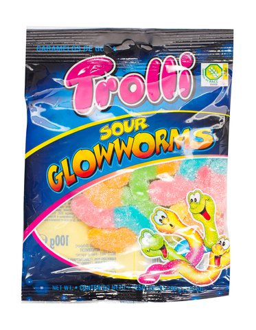 Trolli Sour Glow Worms 100 g