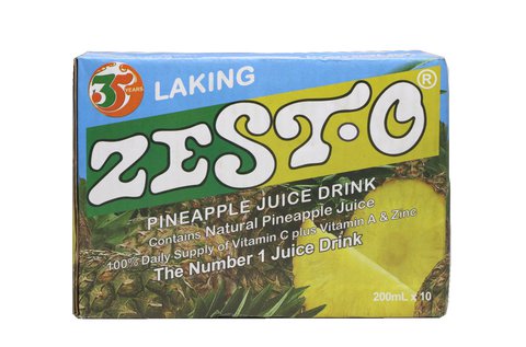 Zesto Pineapple Juice (10pcs) 200 ml