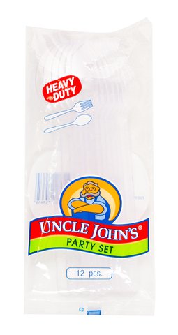 Uncle John's Transparent Fork 12 pcs /pack