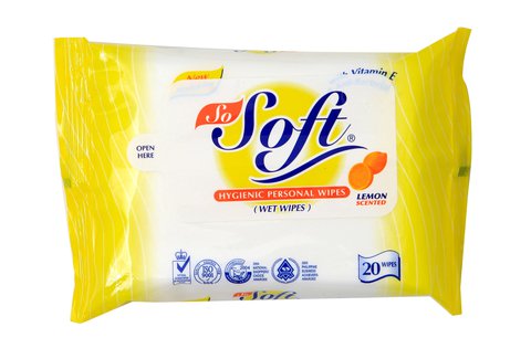 SoSoft Wipes Lemon 20 sheets /pack