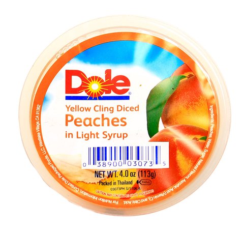 Dole Yellow Cling Diced Peaches in Light Syrup 113 g