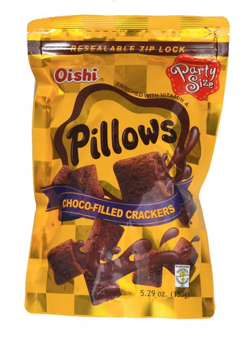 Oishi Pillow Choco Filled Crackers 150 g