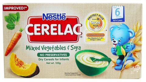 Cerelac Mixed Vegetables &amp; Soya 120 g
