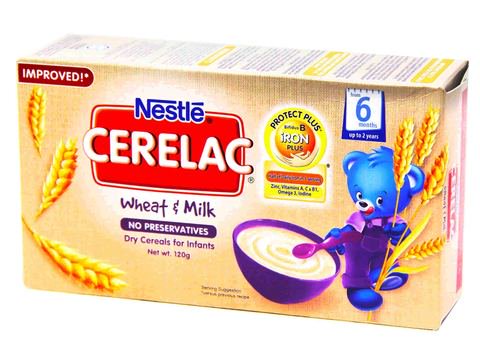 Cerelac Wheat &amp; Milk Dry Cereals For Infants (From 6 Months Up To 2 Years) 120 g