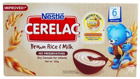 Cerelac Brown Rice &amp; Milk - Dry Cereals For Infants (6 Months) 120 g
