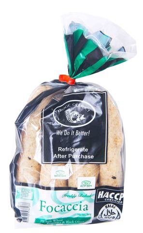 Village Gourmet Whole Wheat Rosemary &amp; Black Olives Focacci 360 g