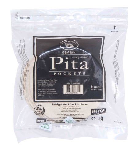 Village Gourmet Pita Pockets Regular 6 pcs /pack