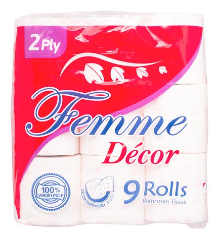 Femme Bathroom Tissue 2 Ply 300 Sheets 9 rolls /pack