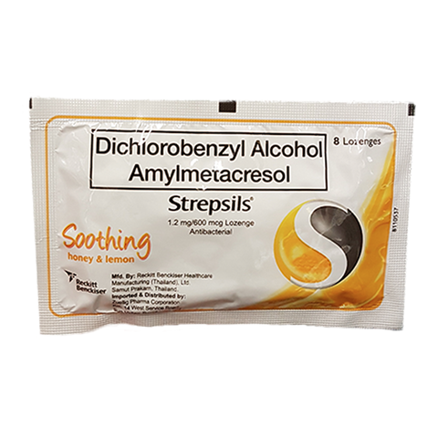 Strepsils Lozenges Soothing Honey &amp; Lemon 8 lozenges /pack