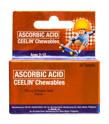 Absorbic Acid Ceelin Chewables 100 mg 30 tablets /pack