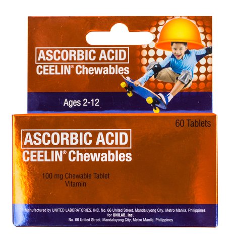 Absorbic Acid Ceelin Chewables 100 mg 60 Tabs