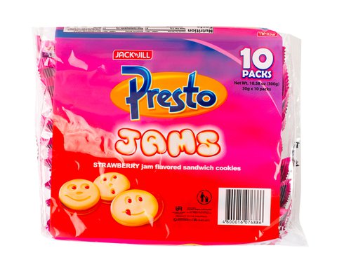 Presto Jams Strawberry Sandwich Cookies 30 g (10 pcs)