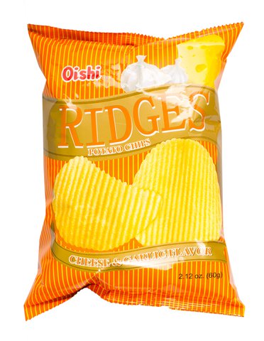 Ridges Potato Chips Cheese &amp; Garlic 60 g