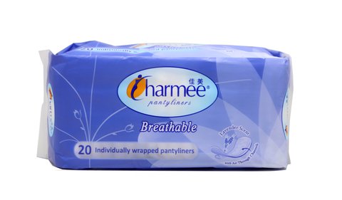 Charmee Pantyliner Lavender Sanitary Napkins 20 liners /pack