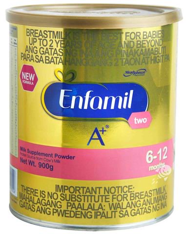 Enfamil A+ Two Baby Formula Powdered Milk Drink (6-12 Months) 900 g