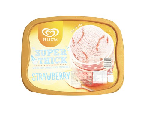 Selecta Super Thick Strawberry Ice Cream 1.5 l