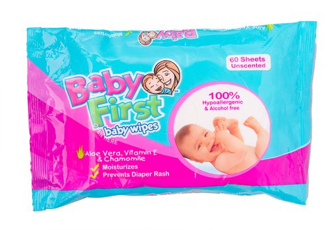 Baby First Baby Wipes Unscented 60 sheets /pack