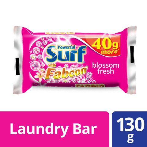 Surf Pink Detergent Bar Blossom Fresh Pre Cut Bar 130 g