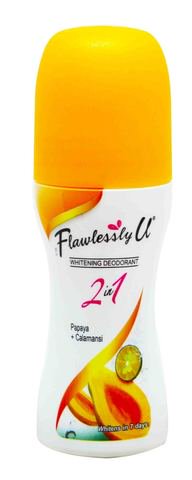 Flawlessly U 2 In 1 Deodorant Roll On - Papaya + Calamansi 40 ml
