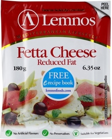 Lemnos Reduced Fat Fetta Cheese 180 g